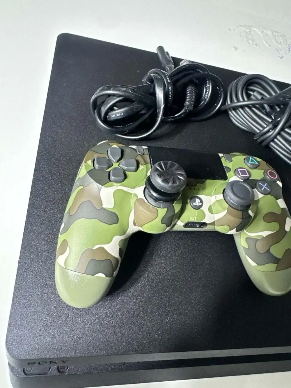 Sony PlayStation 4 PS4 Slim Console with Green Camo DualShock 4 Controller